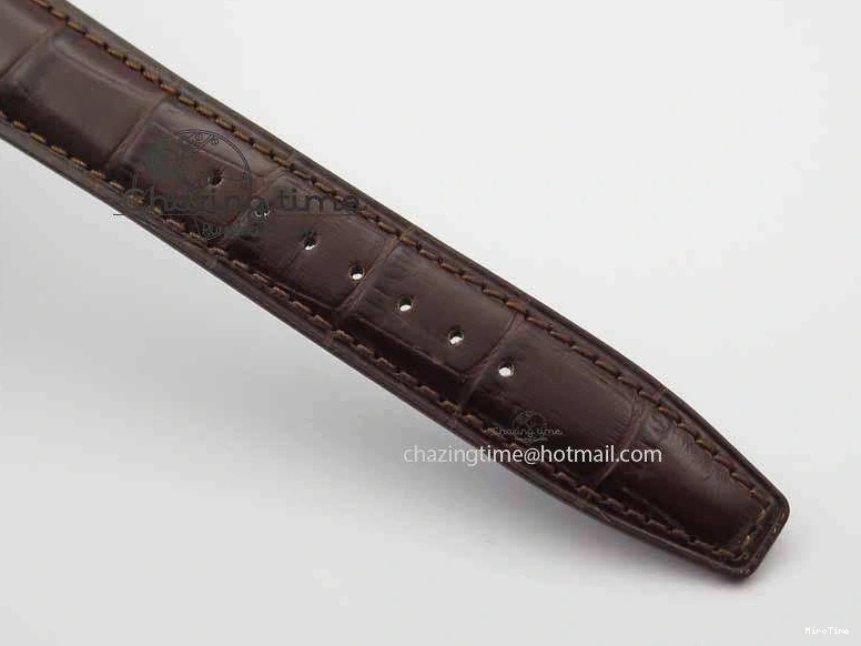 MIROTIME 0128 Unique Portuguese IW3714 Diam ZF V2 1:1 Best Edition Gray Dial On Brown Leather Strap A79350 (Slim Movement) 7250